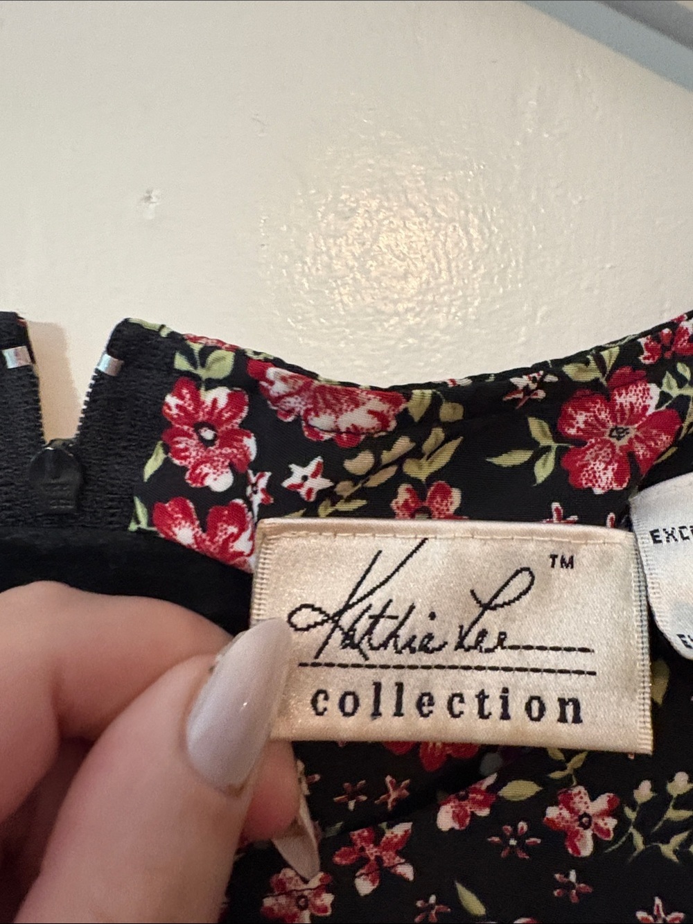 Sleeveless Black Floral Maxi Dress with Pink Flowers - Picture 3 of 7